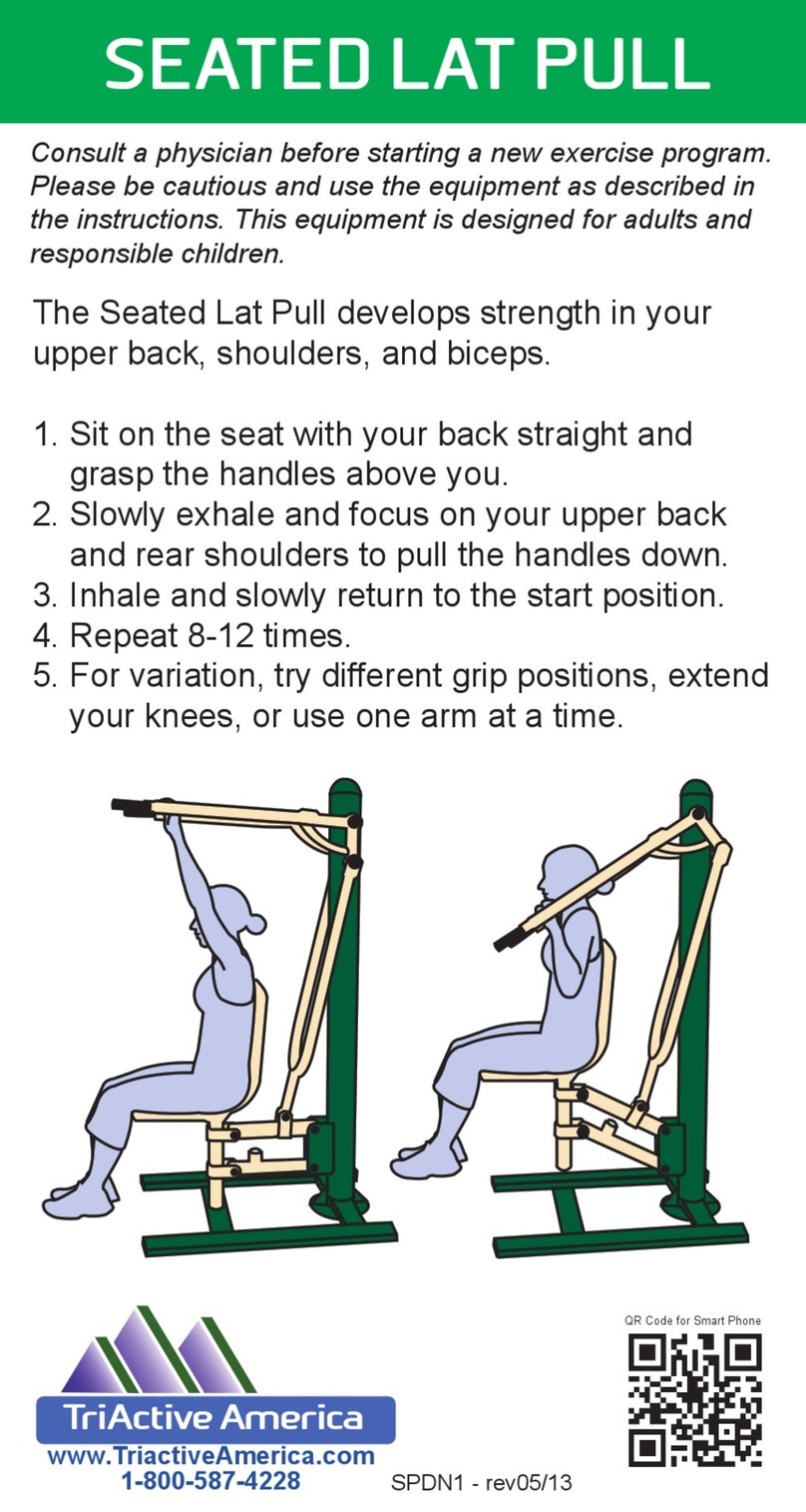 TriActive America SEATED LAT PULL quick start guide