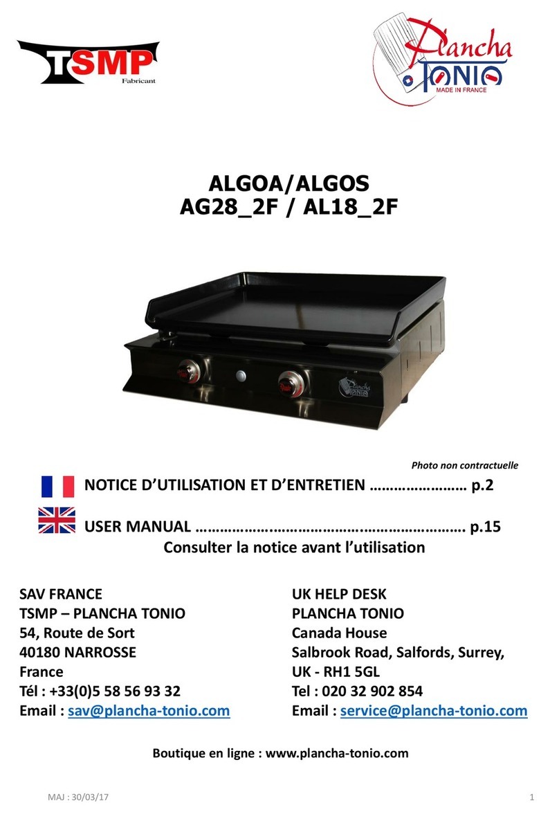 TSMP Plancha Tonio ALGOA user manual