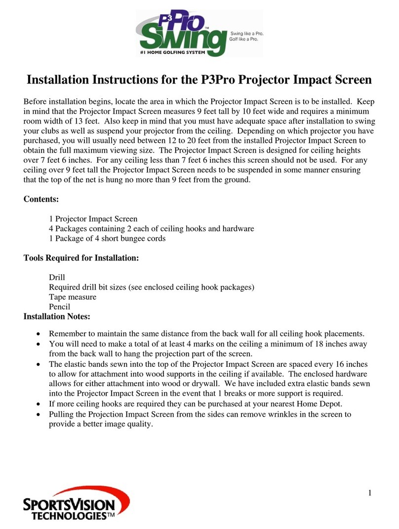 Sports Vision Technologies P3Pro Swing installation instructions Sports Vision Technologies P3Pro Swing installation instructions