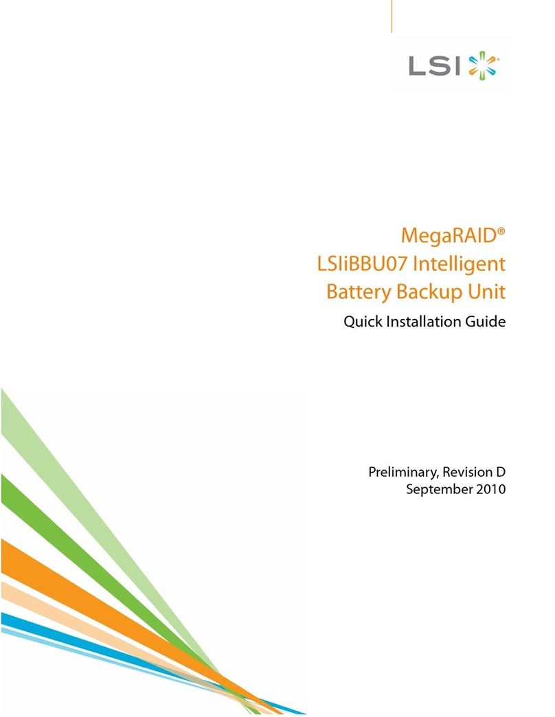 LSI MegaRAID LSIiBBU07 Quick installation guide