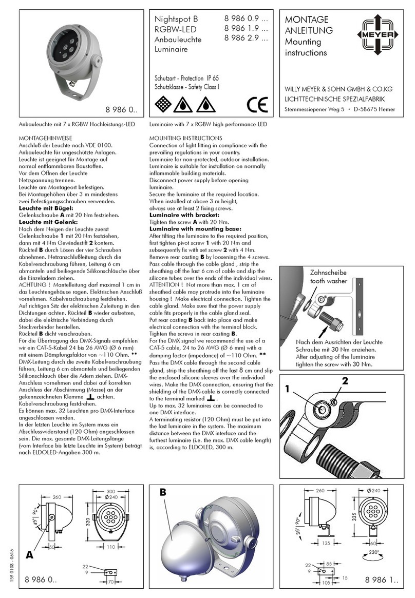 Meyer Nightspot BRGBW-LED Mounting instructions Meyer Nightspot BRGBW-LED Mounting instructions