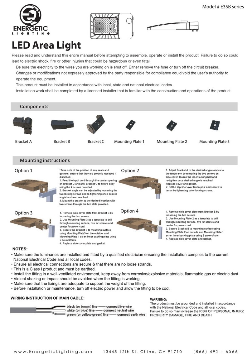 Energetic Lighting E3SB Series manual