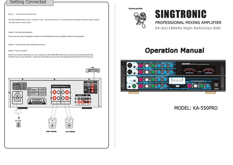 SINGTRONIC KA-550PRO User manual