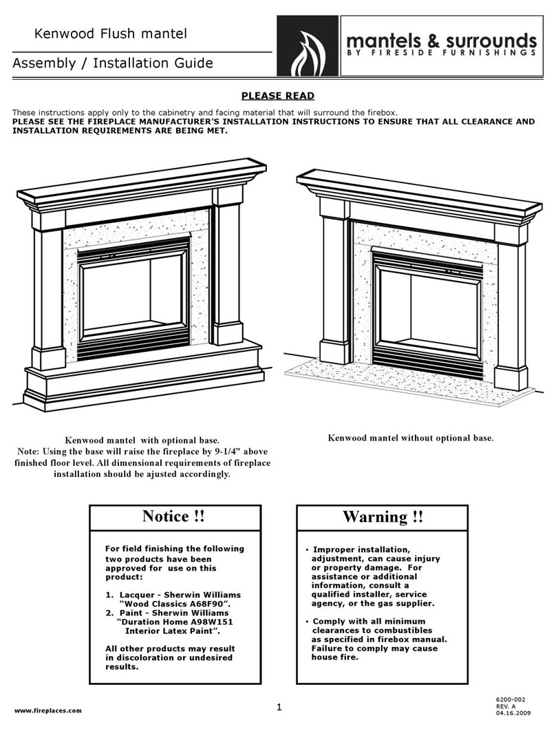 Fireside mantels & surrounds Kenwood Flush User manual