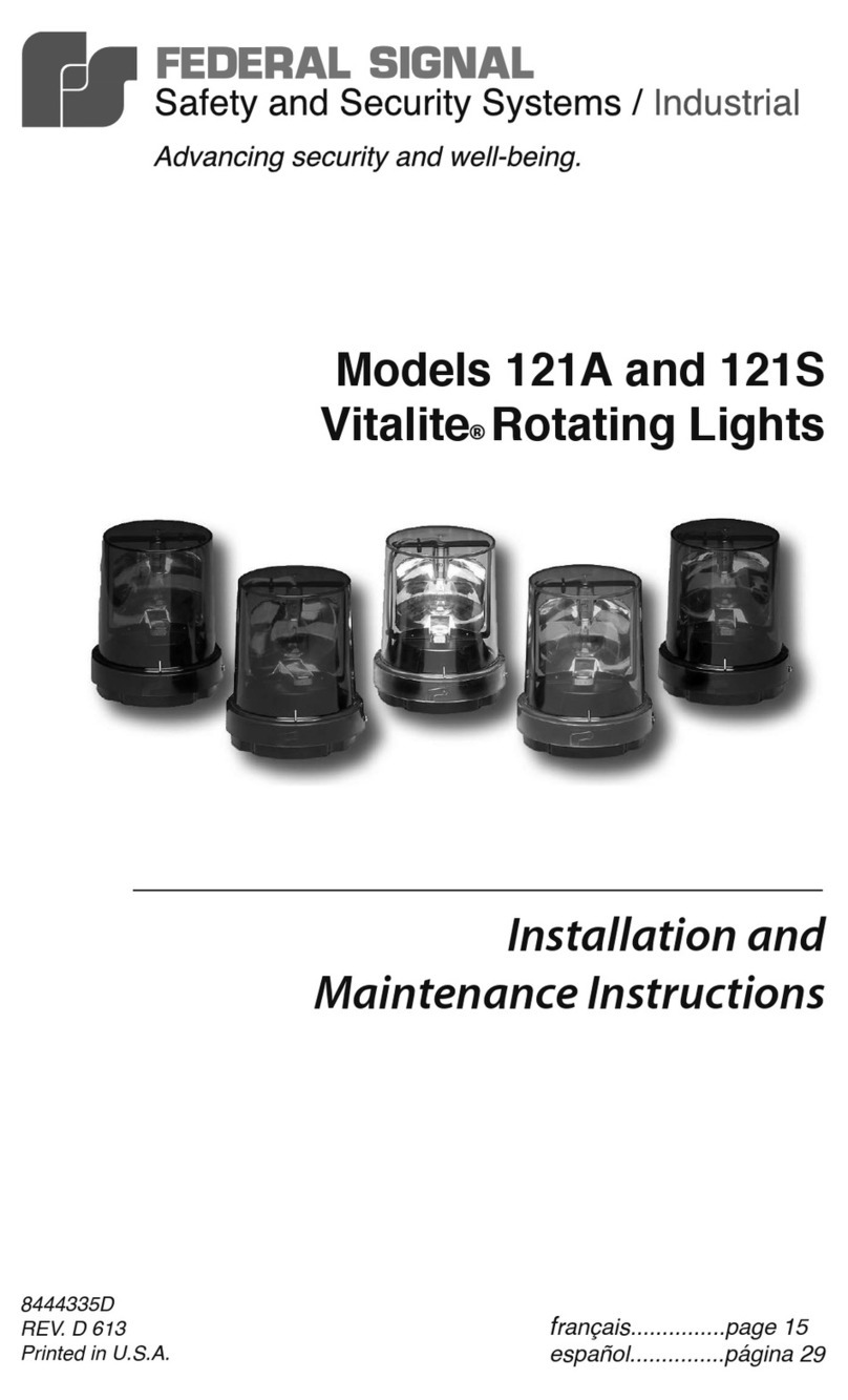 Federal Signal Corporation VITALITE 121A User manual