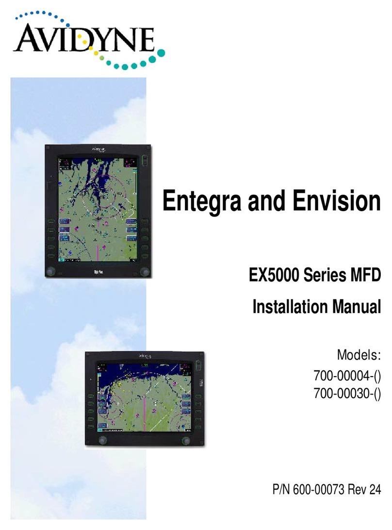 Avidyne Entegra EX5000 MFD Series installation manual
