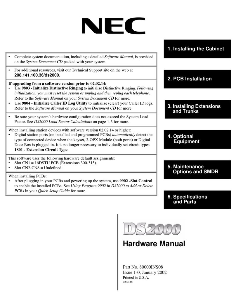 NEC DS2000 IntraMail Hardware manual