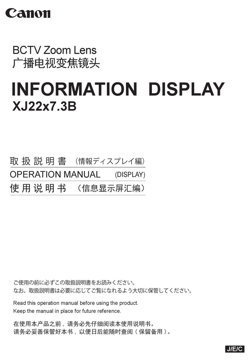 Canon XJ22 7.3B Series Operator's manual