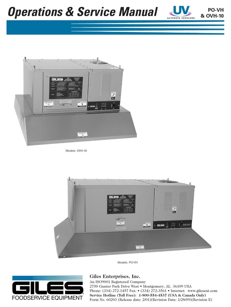 GILES OVH-10 Installation and operating instructions
