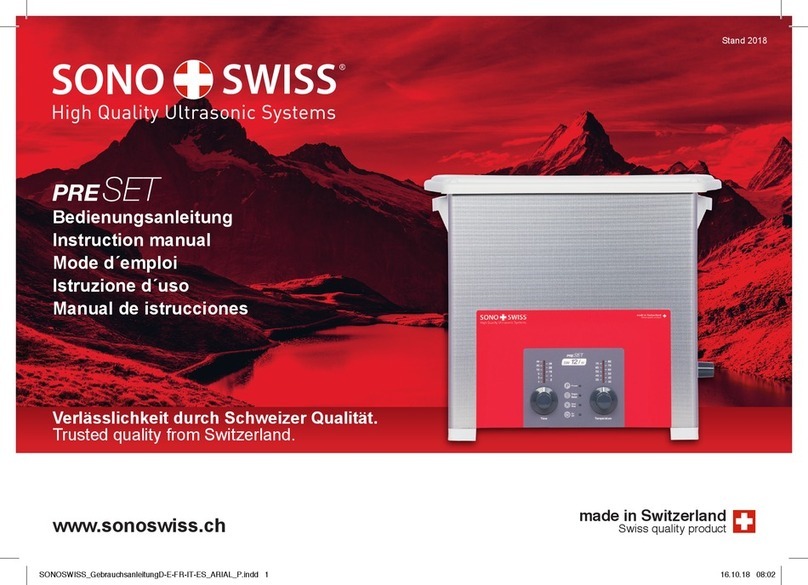 Sonoswiss PRESET SW 1/H instruction manual