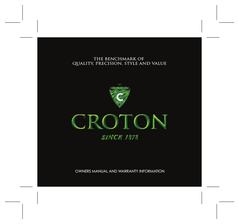 Croton Miyota OS Owner's manual and warranty information