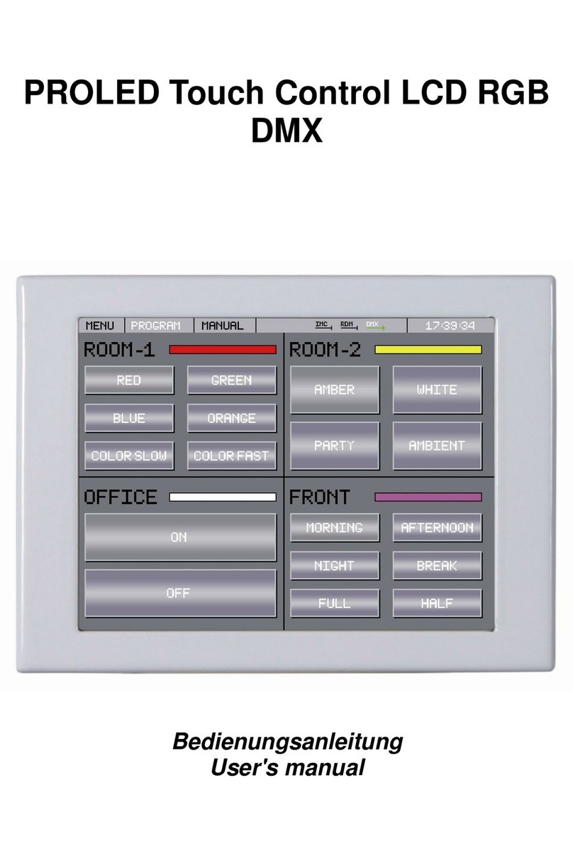 PROLED Touch Control LCD RGB DMX User manual