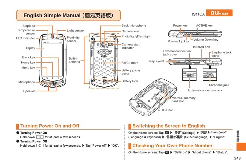 Au by Kiddi IS11CA Specification sheet