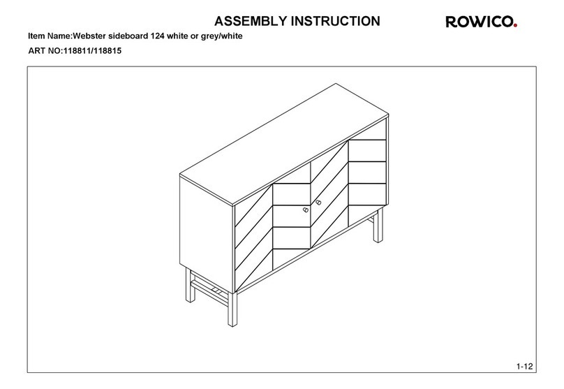 Rowico Webster sideboard 124 User manual Rowico Webster sideboard 124 User manual