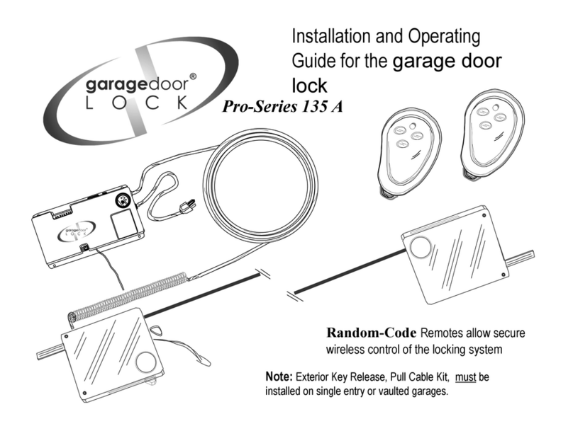 Garagedoor Lock Pro 135 A Series Installation guide