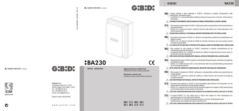 GBD BA230 Instructions for installation