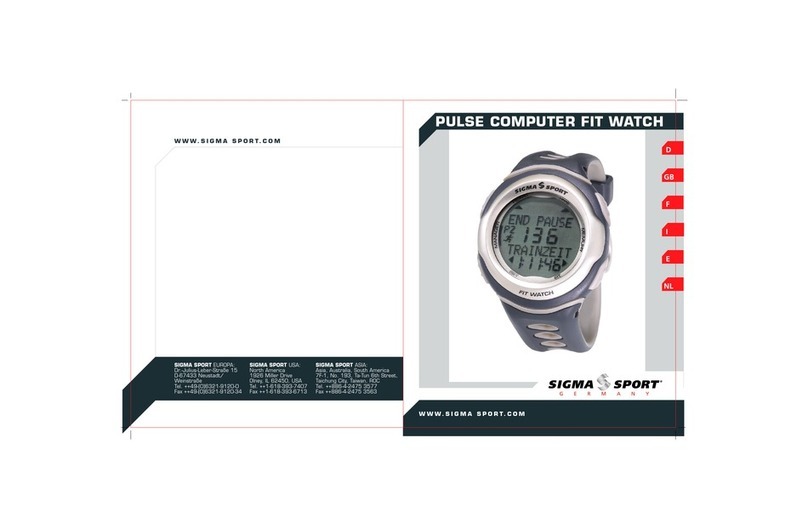 SIGMA SPORT FIT WATCH manual