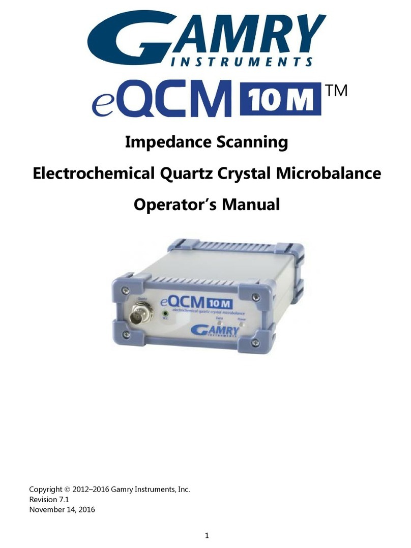 Gamry Instruments eQCM 10M User manual