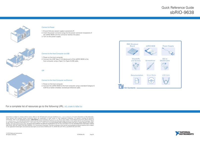 National Instruments sbRIO-9638 Quick reference guide