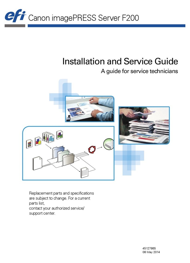 Canon imagePRESS Server F200 Installation and service guide