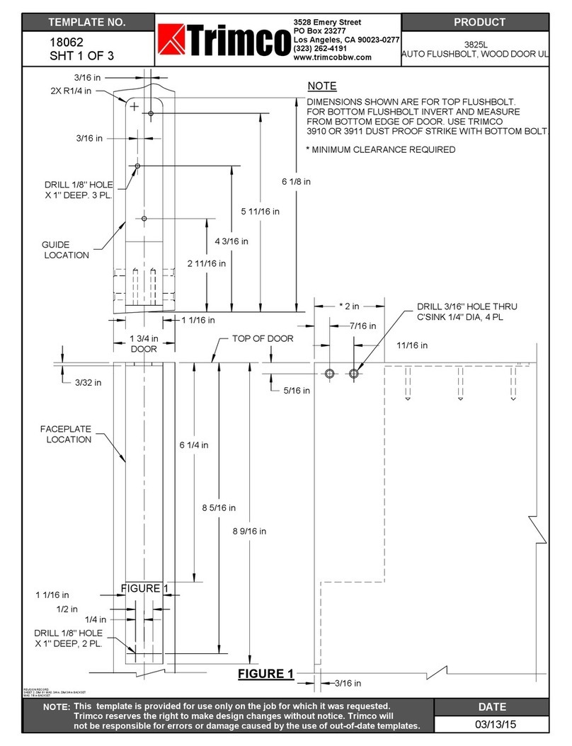 Trimco 3825L installation instructions