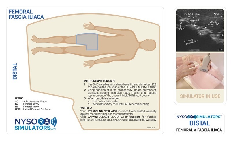 NYSORA SIMULATORS DISTAL FEMORAL & FASCIA ILIACA manual