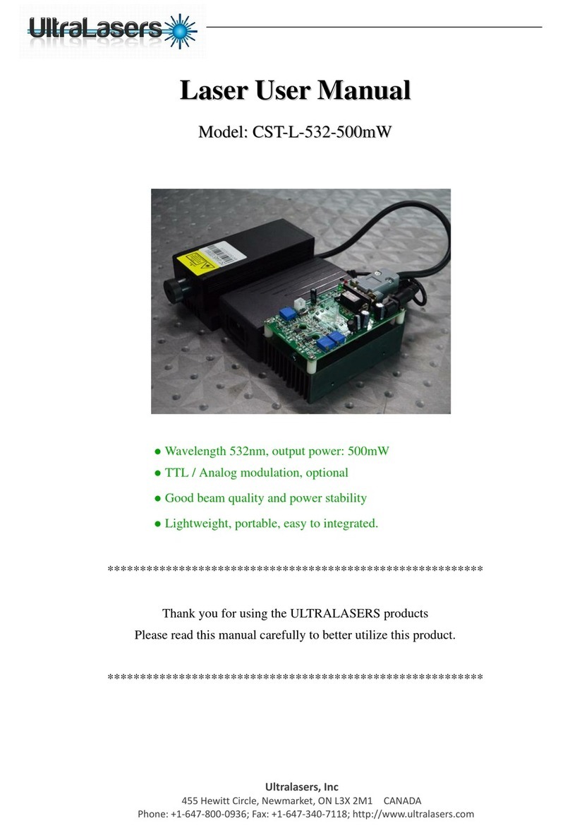 UltraLasers CST-L-532-500mW user manual