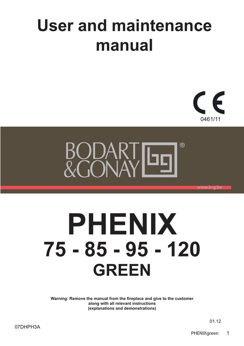 Bodart & Gonay Phenix Green 75 User and maintenance manual Bodart & Gonay Phenix Green 75 User and maintenance manual