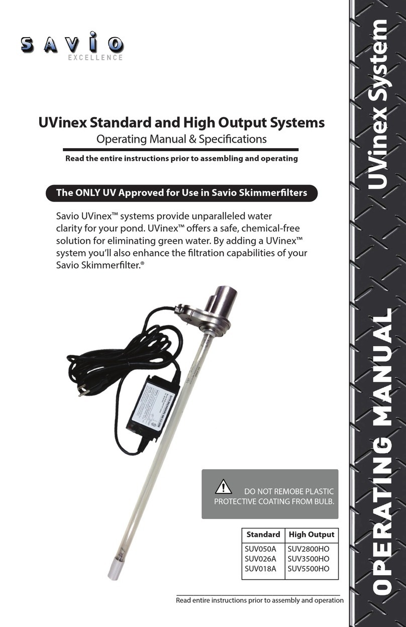 Savio Uvinex Standard operating manual