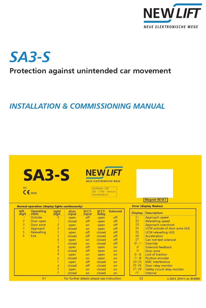 NewLife SA3-S Installation & commissioning manual
