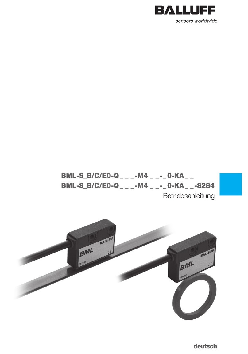 Balluff BML-S Series User manual Balluff BML-S Series User manual