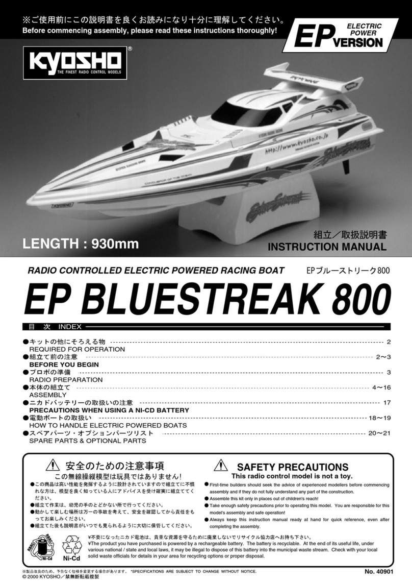 Kyosho EP BLUESTREAK 800 instruction manual Kyosho EP BLUESTREAK 800 instruction manual