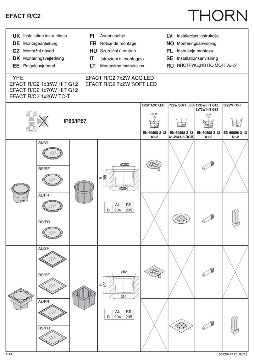 Thorn EFACT R/C2 Series installation instructions
