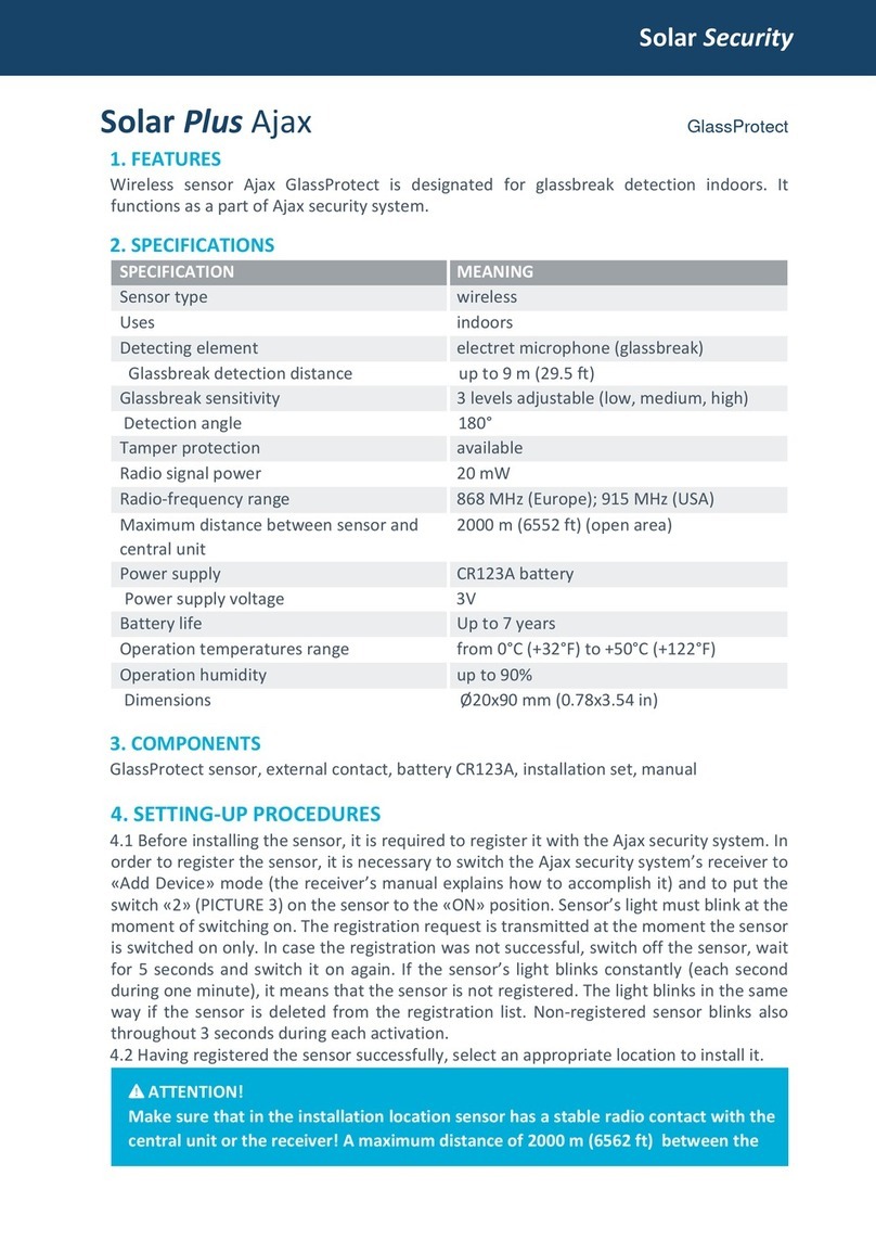 Solar Plus Ajax GlassProtect manual