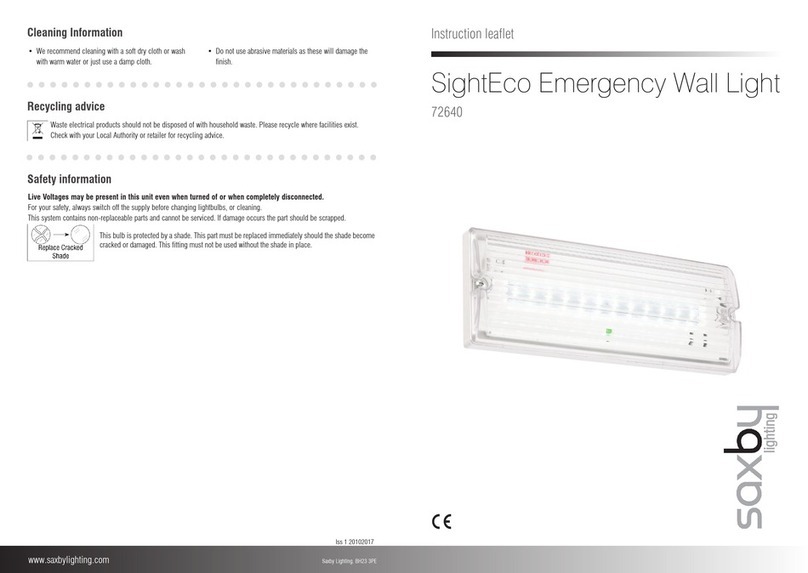 Saxby Lighting SightEco 72640 Instruction leaflet