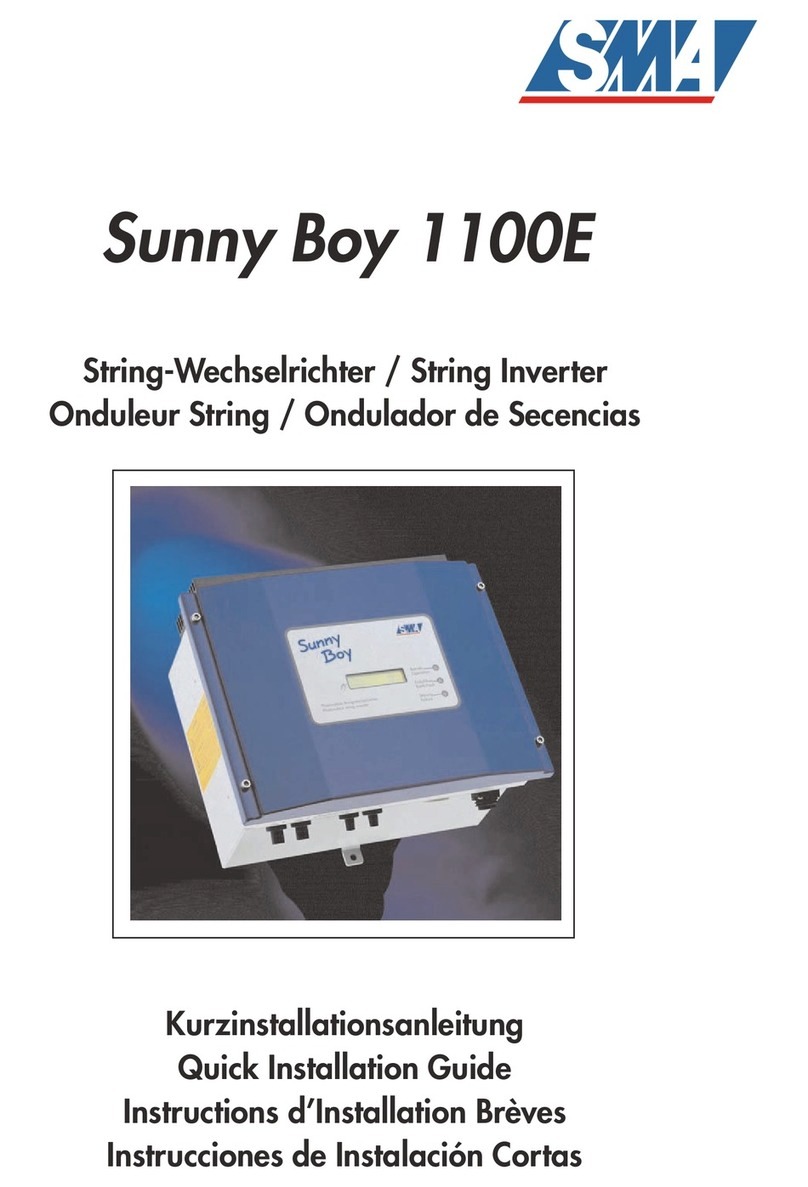 SMA Sunny Boy 1100E User manual SMA Sunny Boy 1100E User manual