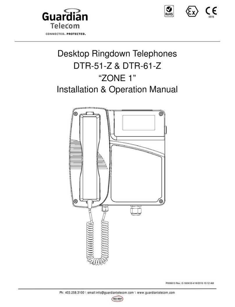 Guardian Telecom ZONE 1 DTR-51-Z Installation & operation manual