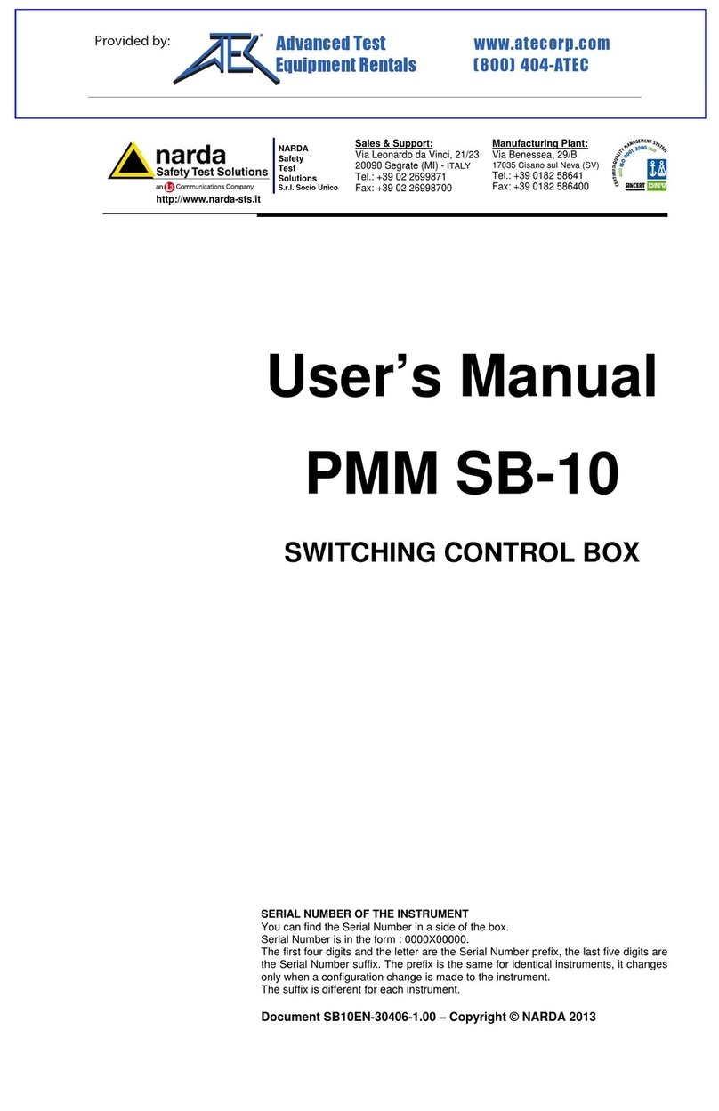 NARDA PMM SB-10 user manual