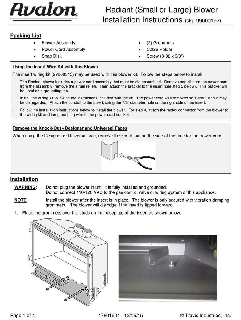 Avalon 99000192 installation instructions