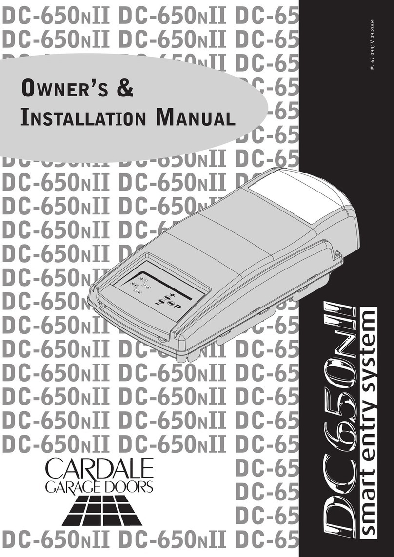 Cardale DC650NII Owners & installation manual