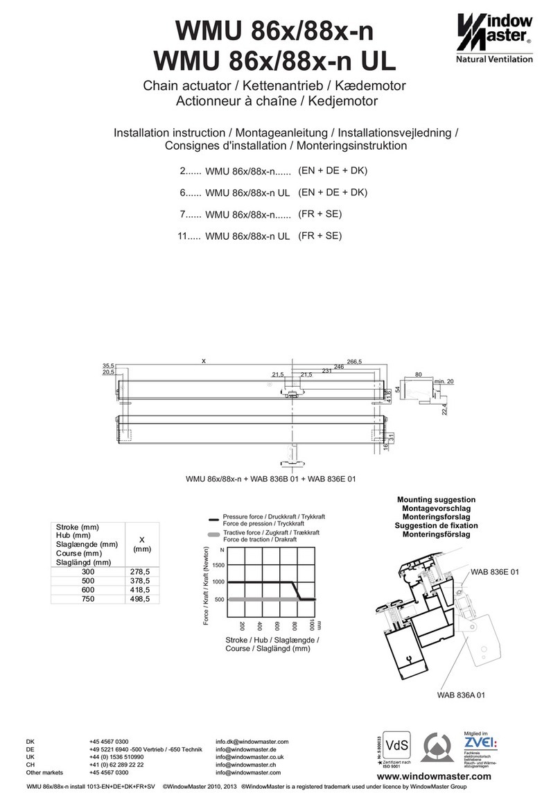 WindowMaster WMU 86x/88x-n Installation instruction