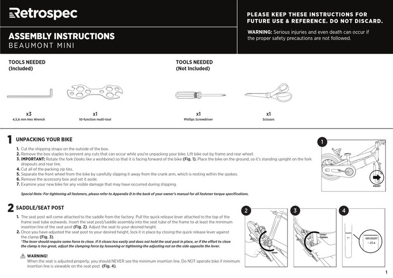 Retrospec BEAUMONT MINI Assembly instructions