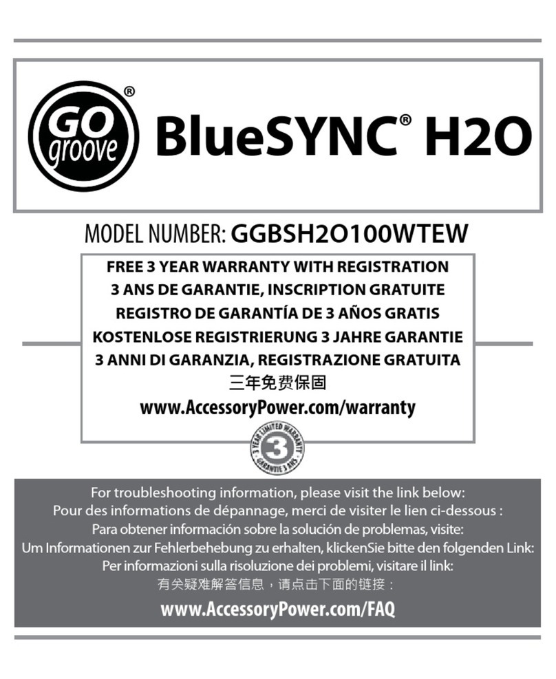 Go groove BlueSYNC H2O User manual Go groove BlueSYNC H2O User manual