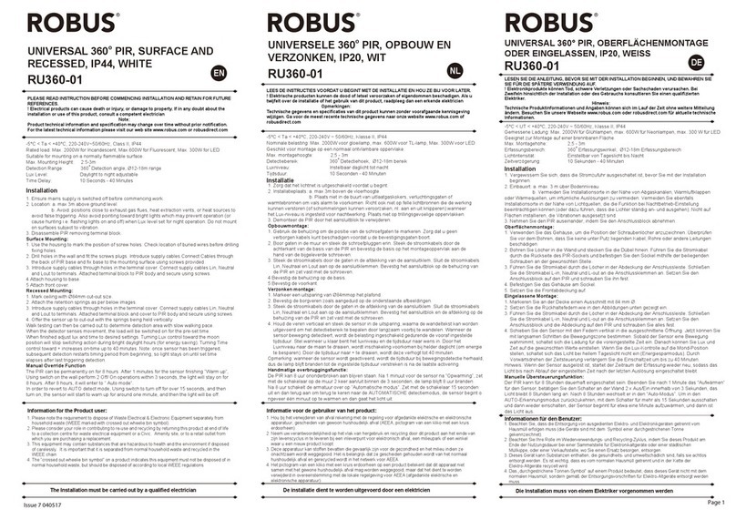 Robus RU360-01 User manual