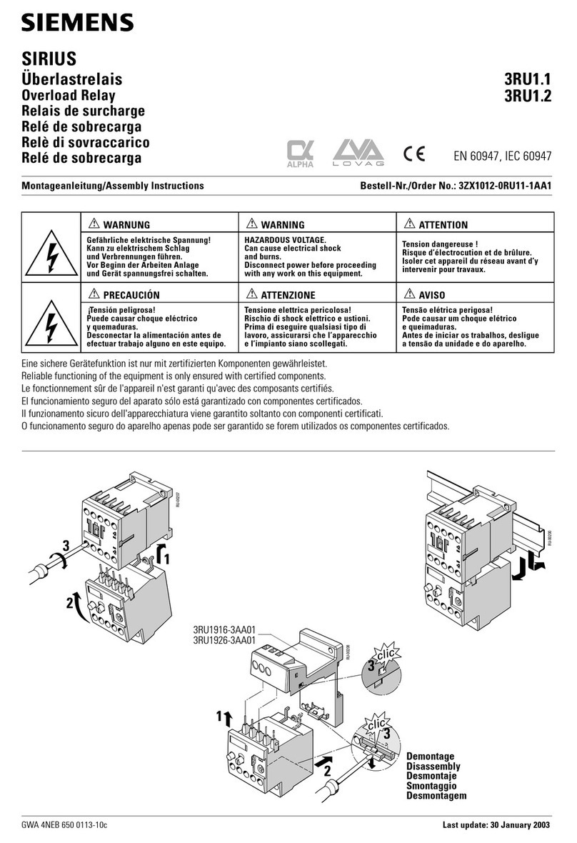 Siemens SIRIUS 3RU1.1 User manual
