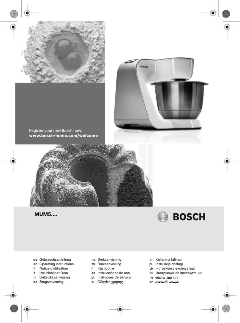 Bosch MUM54 series operating instructions