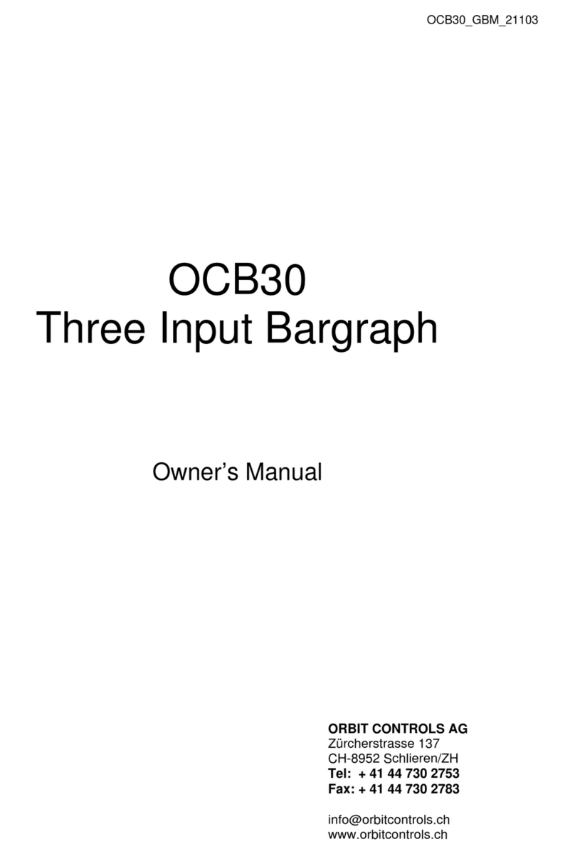 Orbit Controls OCB30 owner's manual