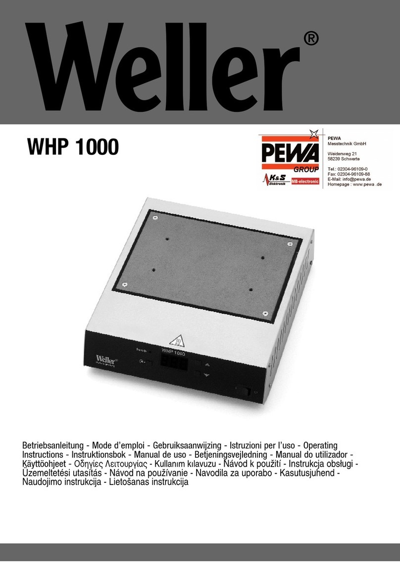 Weller WHP 1000 operating instructions