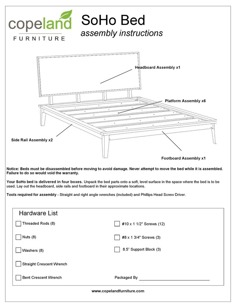 Copeland Furniture SoHo Bed Assembly instructions