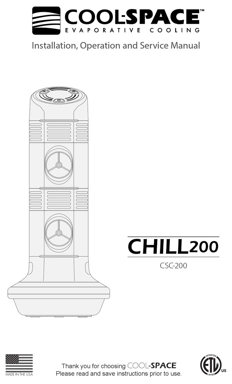 CoolSpace CHILL CSC-200 Installation, operation and service manual